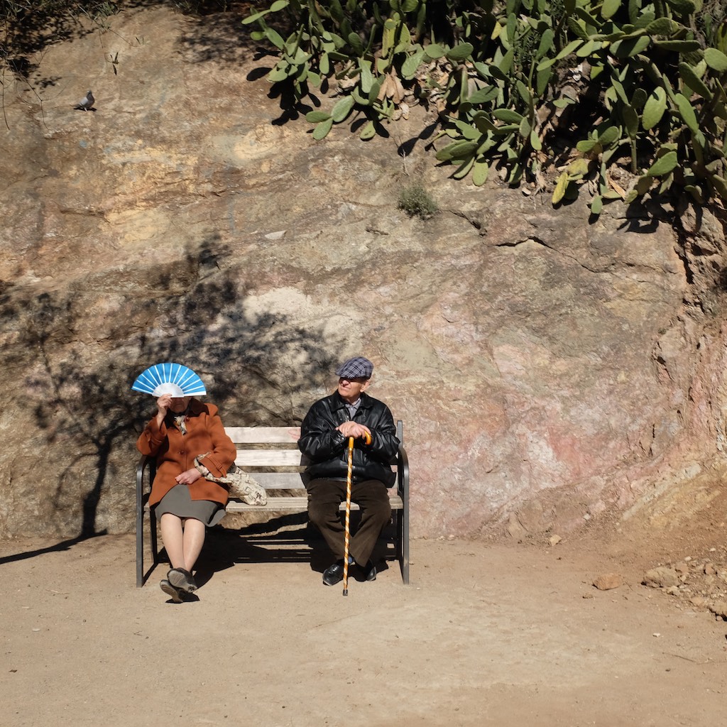 Parc Güell has a few hidden corners to relax in the sun (or hide in the shade).