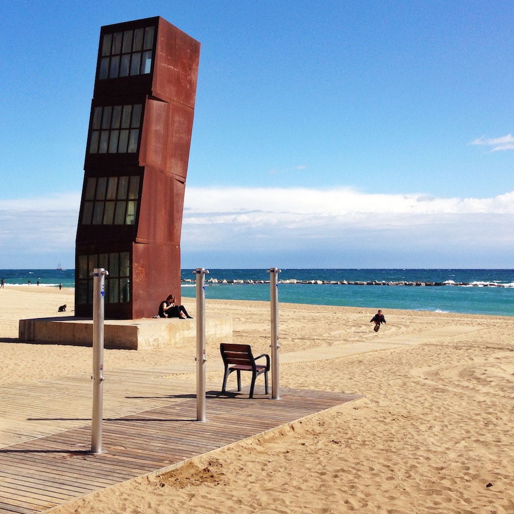 Barceloneta Beach is walking distance from the old city. It's a pleasure to walk along the long boardwalk and there are several restaurants and bars.