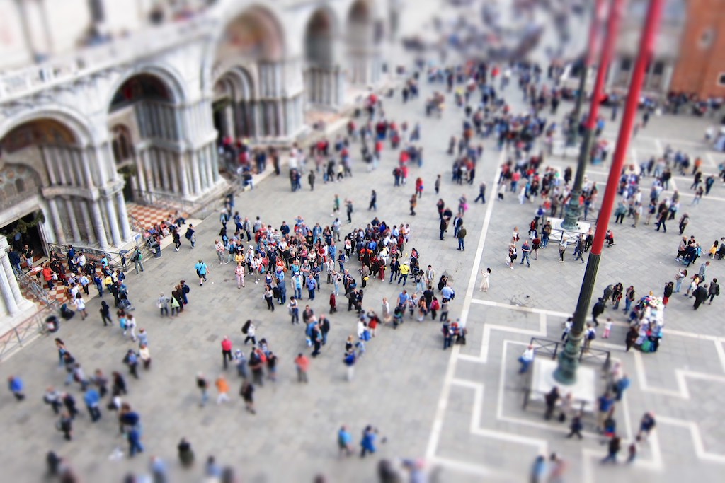 Little ant-people on Piazza San Marco in Venice, Italy.