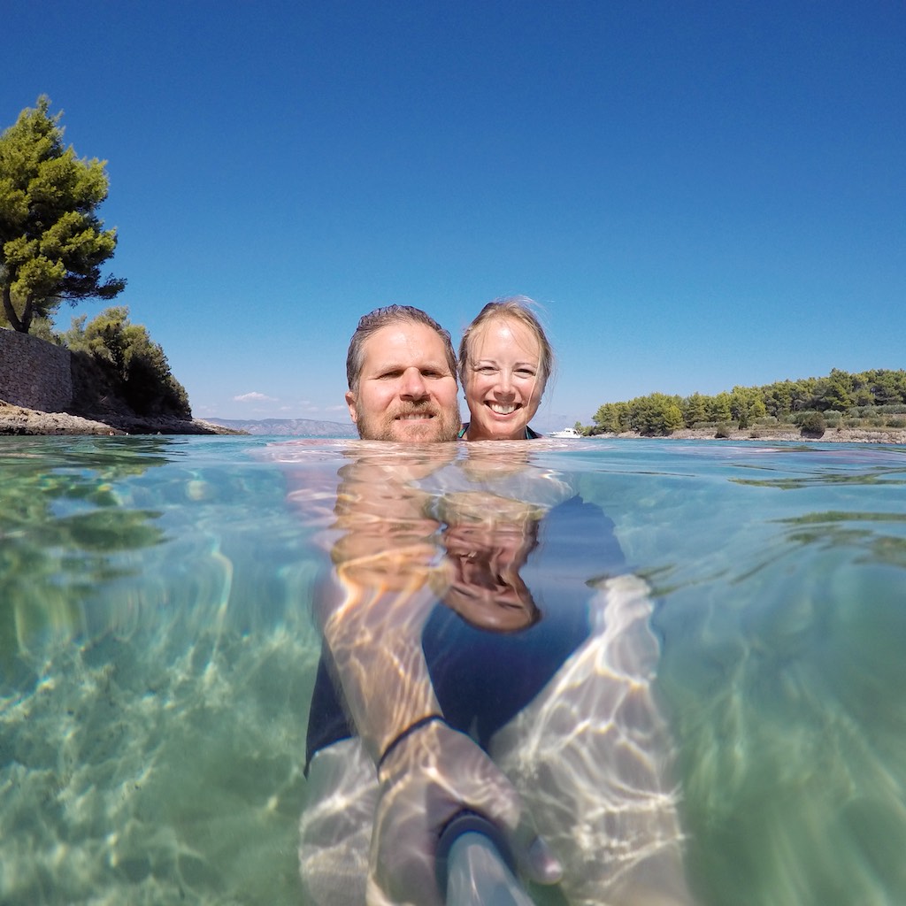 A two-headed tourist was recently spotted in the waters off Grebišće.